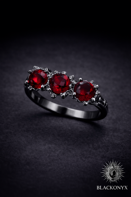 Blood Oath Triple Stone Ring